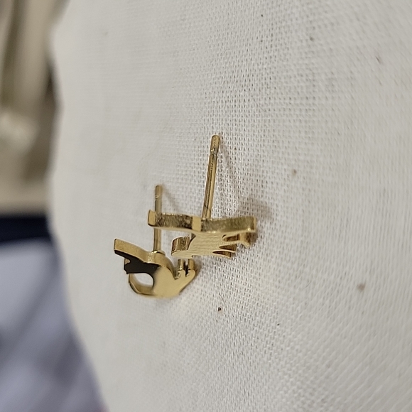 Playful Cat Silhouette Stud Earrings, choice of color - Picture 5 of 8